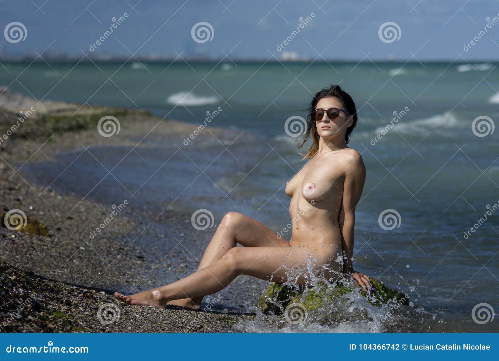 beauty beach beautiful nude woman posing