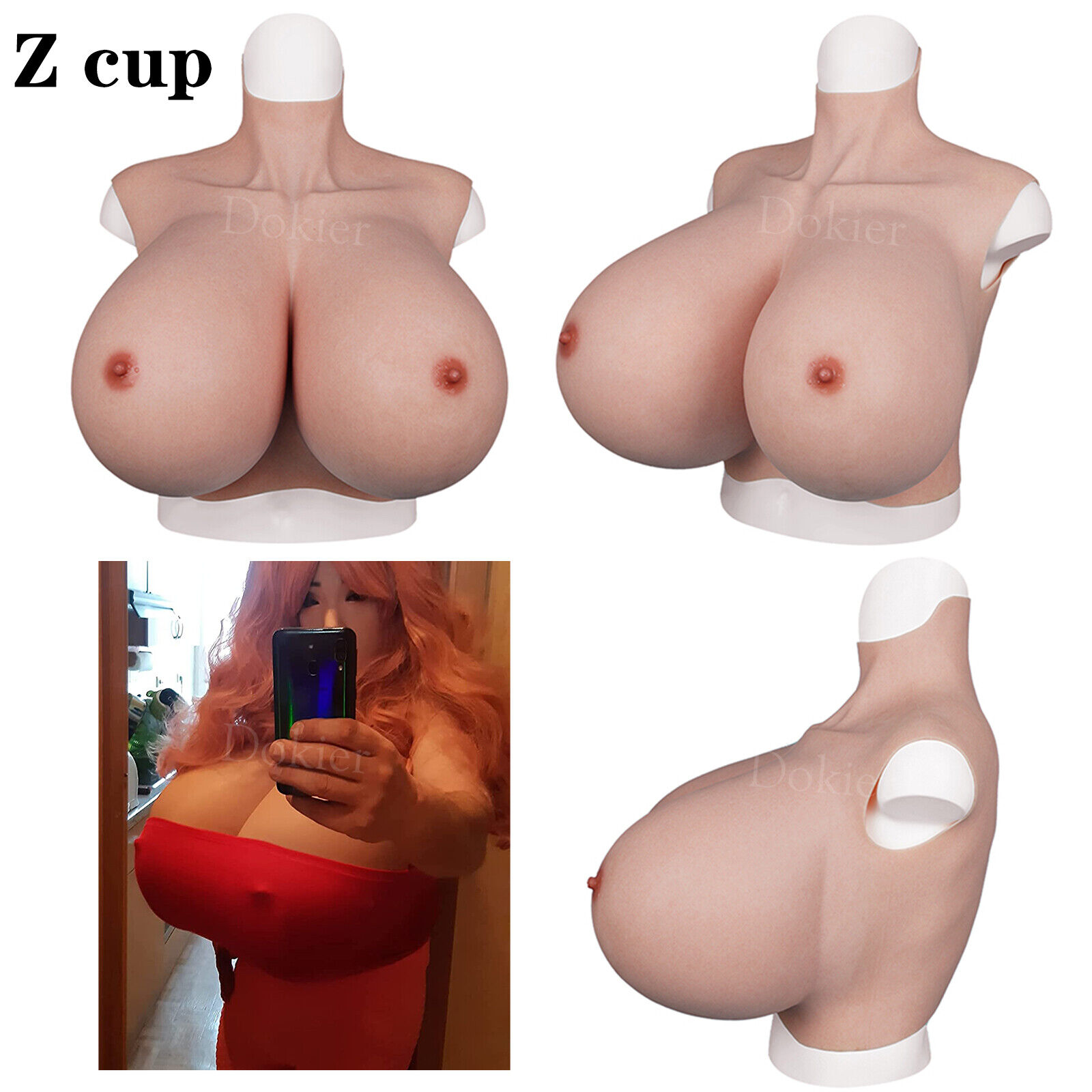 silicone huge fake boobs tits cup