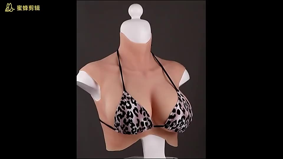 high collar silicone fake boobs breast