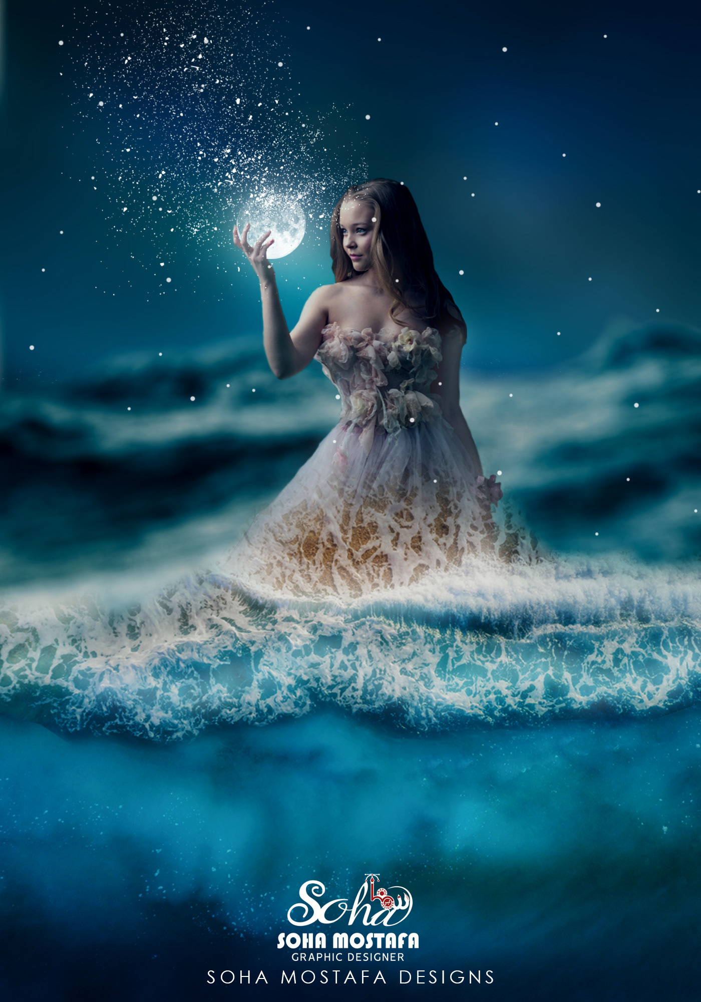 sea and moon magic photo manipulation